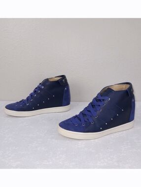 Giussepe Zanotti Hidden Wedge Studded High-Top Sneakers US 8.5
